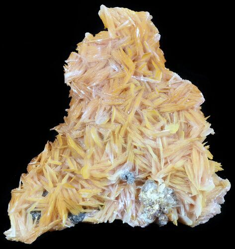 Orange Bladed Barite With Cerussite - Morocco #51401